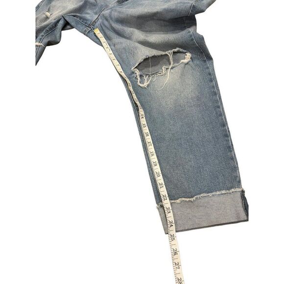 Denizen From Levi's Boyfriend Cropped Distressed Jean Sz 16 Women - Picture 8 of 10